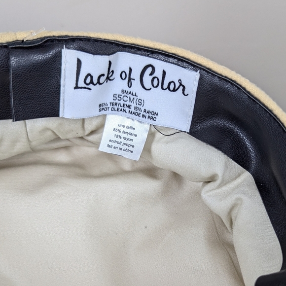 Lack of Color Riviera Hat Beige Captain Cap Size Small 55cm Terelyne Rayon - Picture 7 of 9